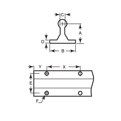 1103649 | PBL305RS --- Rail - 12.7 mm x 28.58 mm x 304.8 mm