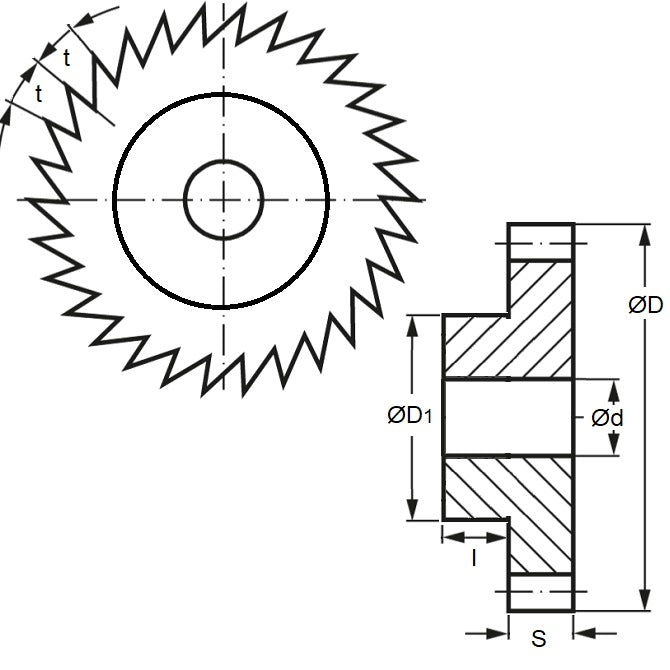 1048727 | RT-060-0600-120-200-HH --- Ratchets Ratchets and Pawls - 3.140 CP x 60 x 60 mm