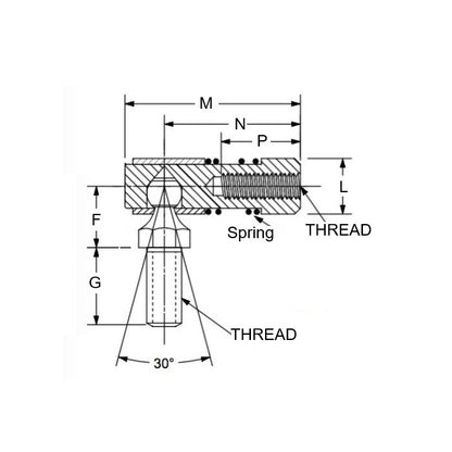 1087919 | STQ20RS (Each) --- 3/8-24 UNF - 9.53mm - Right Hand 20.63x22.23 mm