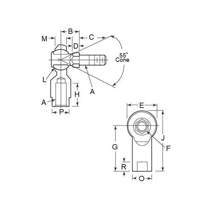 1076020 | SPF4SRS (50 Pcs) --- Rod - 1/4-28 UNF (6.35mm) Right Hand x 19.05 mm x 14.28 mm