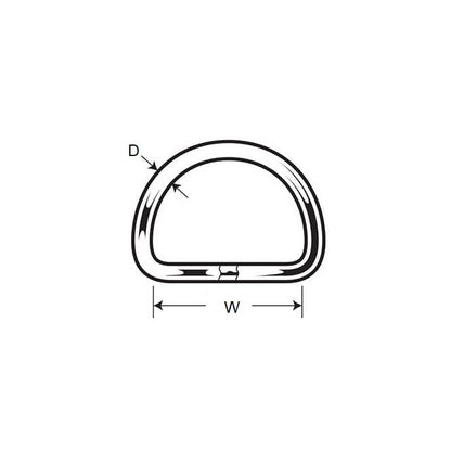 1135018 | BA-755RS (5 Pcs) --- D Rings - 25.4 mm x 3.48 mm -