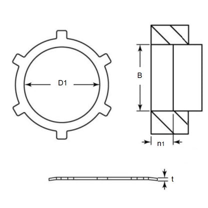 1128774 | RPI-221-223-C (100 Pcs) --- Push In Carbon Steel Retaining Rings - 22.17 mm x 22.28 mm x 15.88 mm