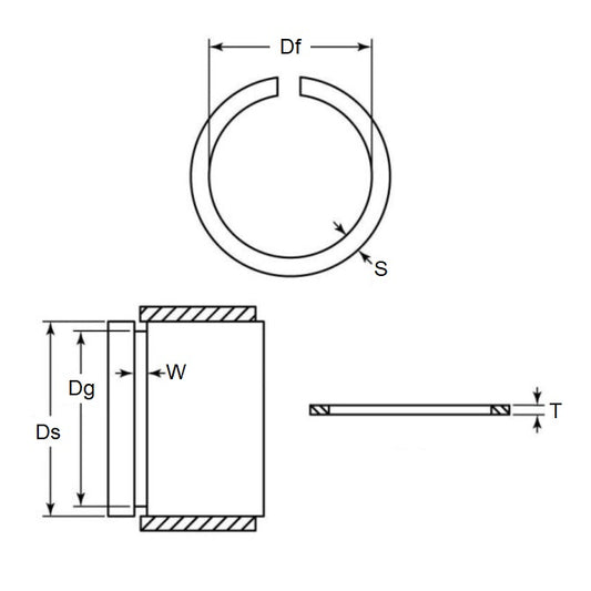 1135014 | WRE-0254-SQ-HO (50 Pcs) --- Ring - 25.4 mm x 3.18 mm x 29.96 mm