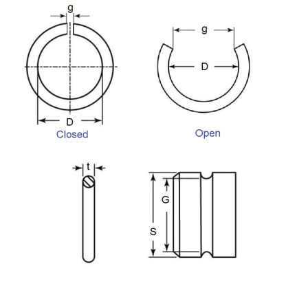 1171819 | WRE-0650-RD (10 Pcs) --- Circlips - 65 mm x 3.2 mm x 61.1 mm