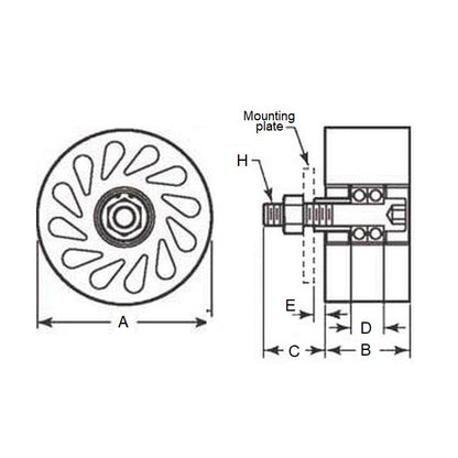 1163307 | RR-118RS --- Rollers - 50.8 mm x 23.37 mm x 27.94 mm