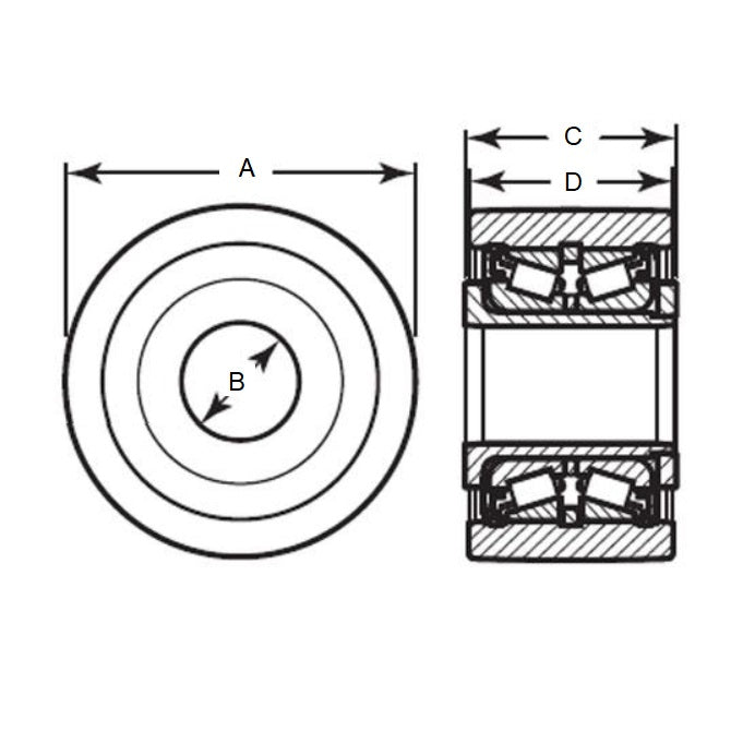 1172365 | CCF935RS (Each) --- Plain Rollers - 63.5x39.68x19.05 mm - Steel Roller