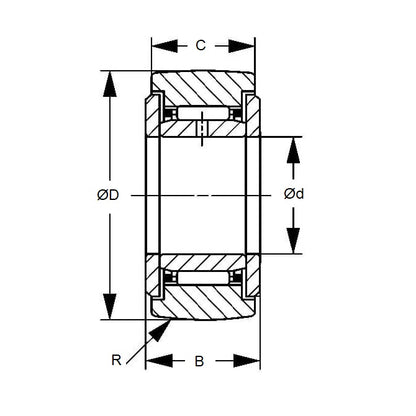 1134346 | NAST25ZZUUR (Each) --- Track Rollers - 25x52x19.8 mm With Inner Race - Steel Roller