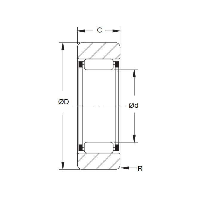 Track Rollers - 25 mm x 47 mm x 15.8 mm