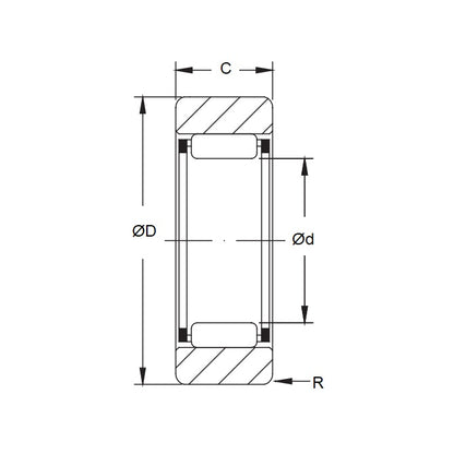 Track Rollers - 25 mm x 47 mm x 15.8 mm