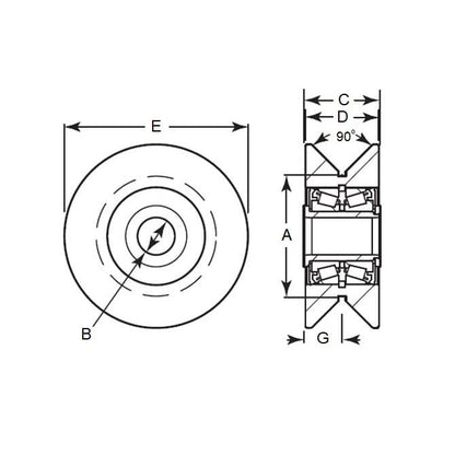 1192193 | CCF960RS --- Rollers - 114.3 mm x 40.95 mm x 25.4 mm