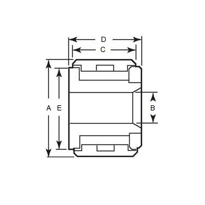 1134475 | NCF115RS (Each) --- Self Lubricating Roller Followers - Diameter - A - 25.4 - 17.463 - 7.938  - Steel