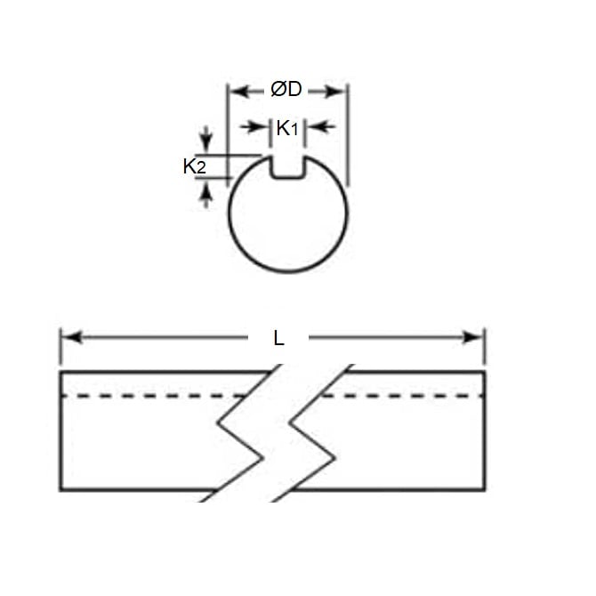 1122551 | 0R-0191-0912-CKW (2 Pcs) --- Shafting - 19.05 mm x 912 mm 4.763 x 2.381