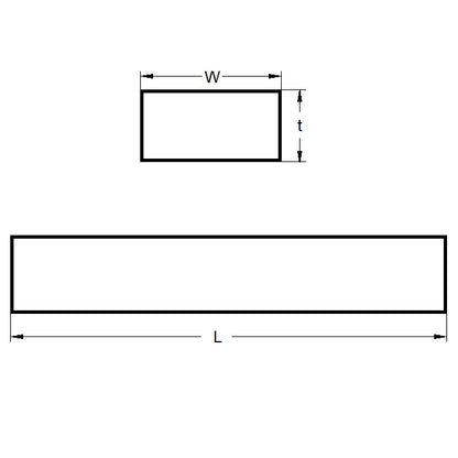 Bande d'acier à ressort 0,3 x 6,4 x 500 mm Acier à ressort - MBA (1 pièce)