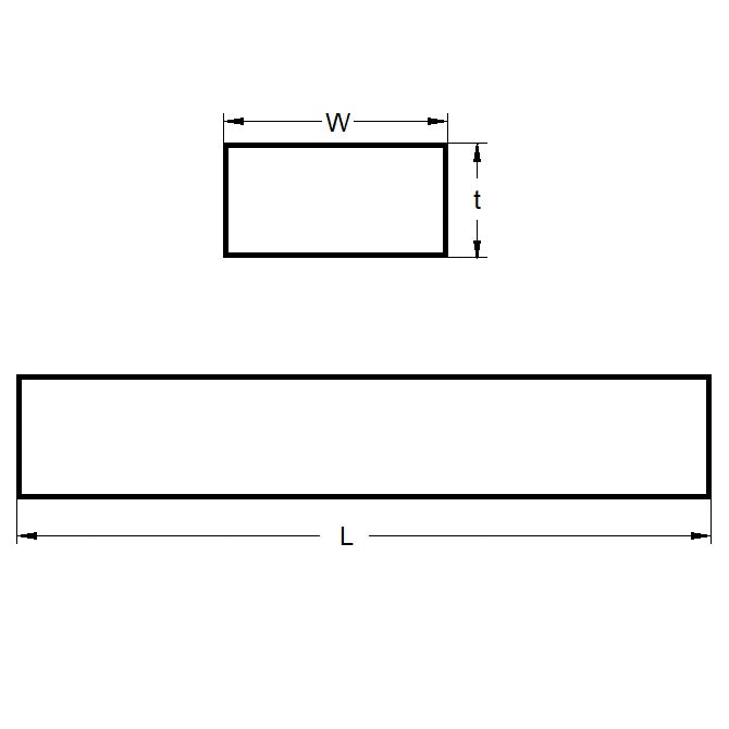 1002397 | STR-064-0127-0500-CST (Each) --- Spring Steel Strip - 0.64x12.7x500 mm - Carbon Spring Steel
