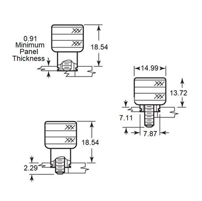 1061312 | SCC048F-007-RP-C (50 Pcs) --- Captive Screws - 10-32 UNF (4.76mm) Phillips Steel / Zinc Bright Chromate Finish