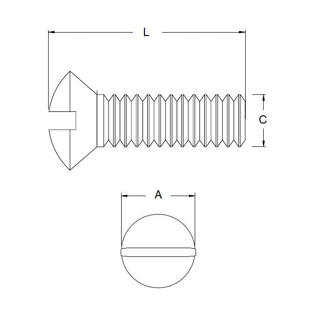 1044518 | SK030M-016-O-SL-S4 (PK-50) --- Countersunk Screws - M3 - 3x0.5mm - 16 mm - 304 Stainless Oval Top Screw