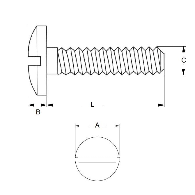 1052200 | SC036B-019-F-SL-BR (100 Pcs) --- Screws - 19.1 mm