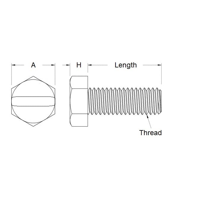 1057054 | SC042C-032-H-SL-N (12 Pcs) --- Screw - 8-32 UNC (4.166mm) x 31.8 mm