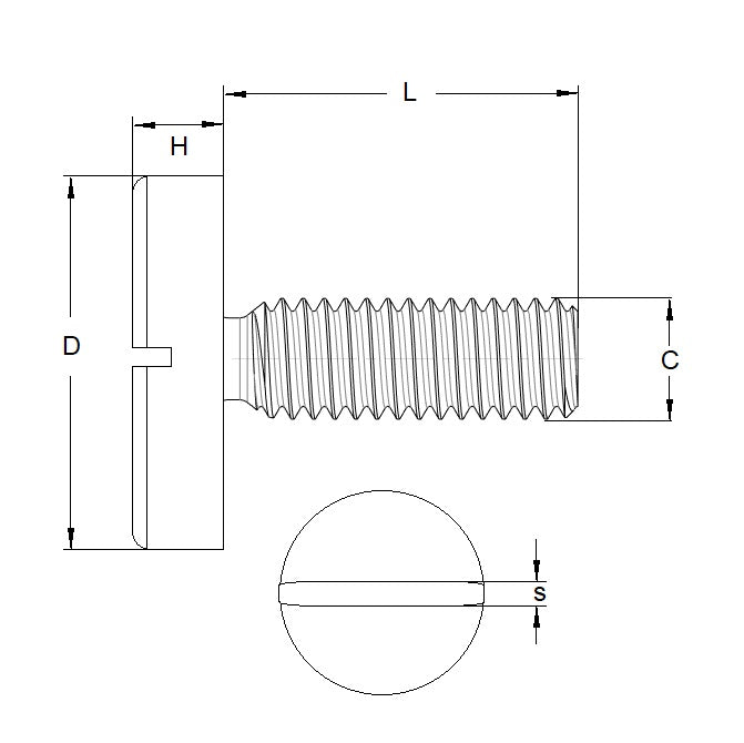 1046085 | SC030M-005-LS-C (55 Pcs) --- Large Shallow Head Screws - M3 (3x0.5mm) x 5 mm