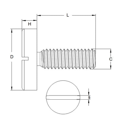 Vis M4 x 5 mm - Acier Carbone - Tête Large Peu Profonde - MBA (Pack de 25)