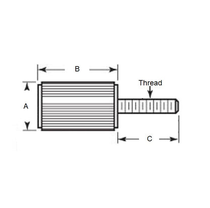 Vis 3/8-16 UNC x 22,22 mm Inox 304 - Panneau - MBA (Pack de 1)