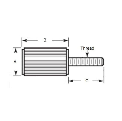 1073592 | SCP064C-016-C --- Panel Screws - 1/4-20 UNC (6.35mm) x 15.87 mm x 12.7 mm