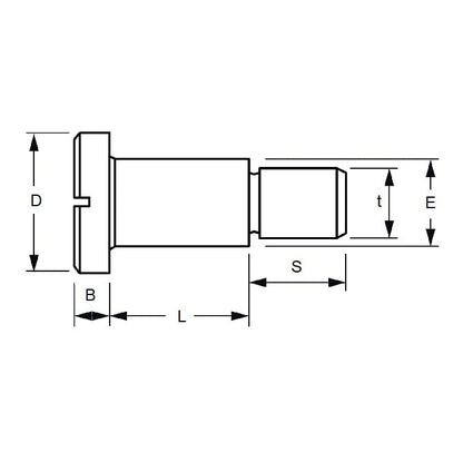 Vite 10 x 25 mm x M8 in acciaio al carbonio - Testa poco profonda con intaglio a spalla - MBA (confezione da 50)