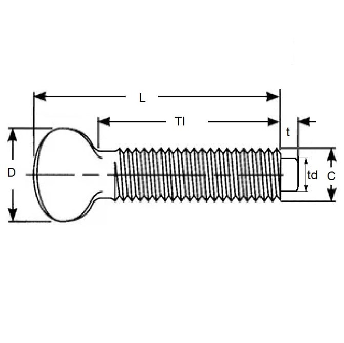 1061118 | THS048F-025-F-CZ-NT --- Screw - 10-32 UNF (4.762mm) x 25.4 mm