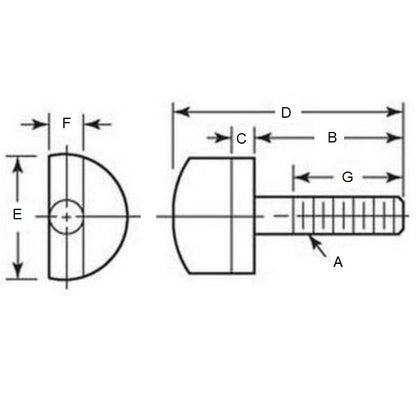 1061103 | THS048F-022-H-CB --- Screw - 10-32 UNF (4.762mm) x 22.23 mm x 42.86 mm