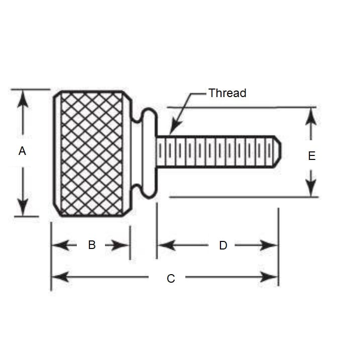 1056806 | THS042C-013-K-SS-WF --- Screw - 8-32 UNC (4.166mm) x 12.7 mm x 20.64 mm