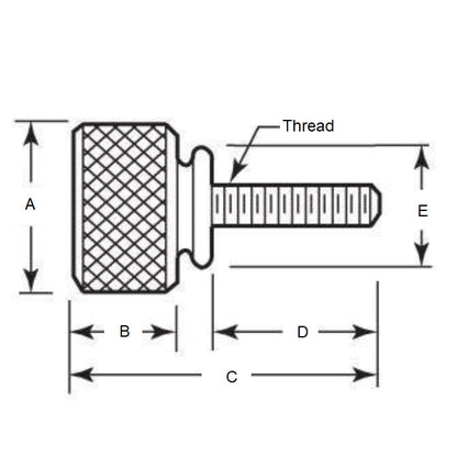 1087257 | THS095C-013-K-NY-WF (10 Pcs) --- Screw - 3/8-16 UNC (9.525mm) x 12.7 mm x 17.46 mm