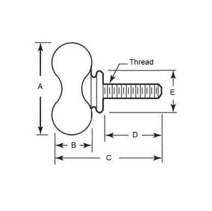 1073427 | THS064C-013-W-CS-WF --- Screw - 1/4-20 UNC (6.35mm) x 12.7 mm x 33.34 mm