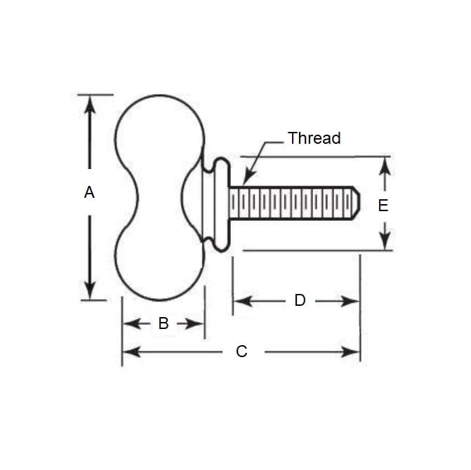 1074752 | THS064C-038-W-CS-WF --- Screw - 1/4-20 UNC (6.35mm) x 38.1 mm x 58.74 mm