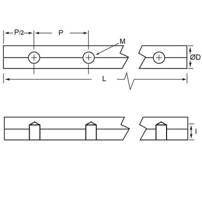 1164822 | 0R-0508-0229-ALCT-T40 (Each) --- Linear Shafting - 50.8x228.6x101.6 mm - Ceramic Coated Aluminium Shaft