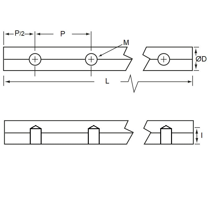 1145213 | 0R-0318-0305-ALCT-T30 (Each) --- Linear Shafting - 31.75x304.8x76.2 mm - Ceramic Coated Aluminium Shaft