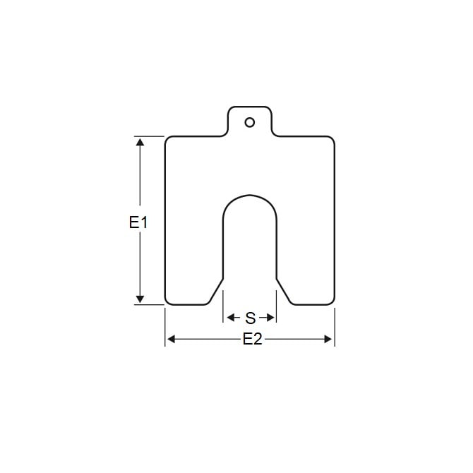 Cales fendues 0,010 pouce x 0,625 - 2 pouces x 2 pouces en acier au carbone - MBA (paquet de 20)