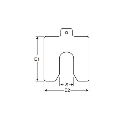 1000132 | SHMPS-42230 (20 Pcs) --- Slotted Shims - 0.010 inch x 0.625 2 inch x 2 inch