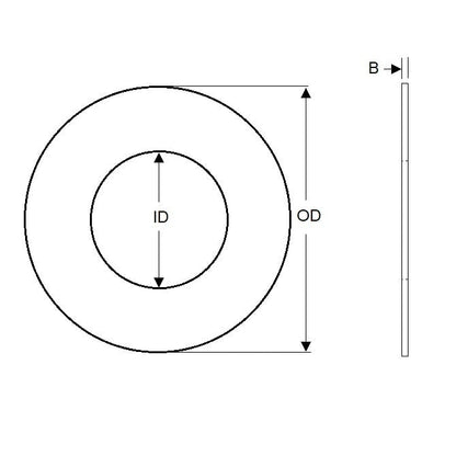 Rondelle Plate 31,8 x 62,67 x 5,97 mm - Acier à Ressorts Carbone - Trempé - MBA (Pack de 1)