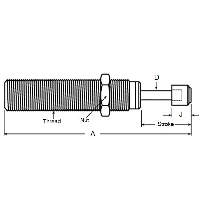 1160893 | ACE120RS --- Shock - 48.51 mm x  1.3/4-12 x 195.33 mm