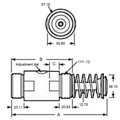 1163749 | ED6RS --- Low Profile Hydraulic Shock Absorbers - 50.8 mm x 117.6 mm x 195.33 mm