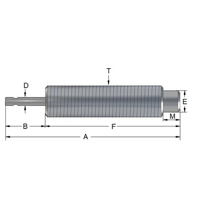 Ammortizzatore Corsa 8,1 mm x M8x1 x 54 / 34,30 di lunghezza - Autocompensante per impieghi gravosi - ACE (confezione da 1)