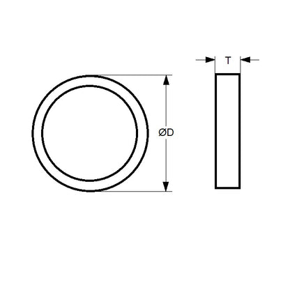 1228643 | ED400RS --- Hydraulic Accessories Shock Absorbers - ED3RS / ED4RS x  50.8 x 44.45 x 9.652 mm