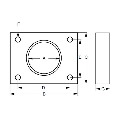 1235128 | ACE4RS (Each) --- Accessories Shock Absorbers - 3/4-16 UNF - 19.05mm - 50.8x38.1 mm Mounting Blocks