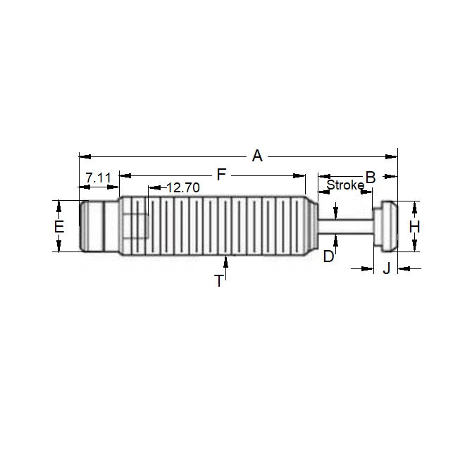 1134946 | ACE6501RS --- Soft Contact Self-Compensating Shock Absorbers - 25.4 mm 1-12 142.75 / 97.28