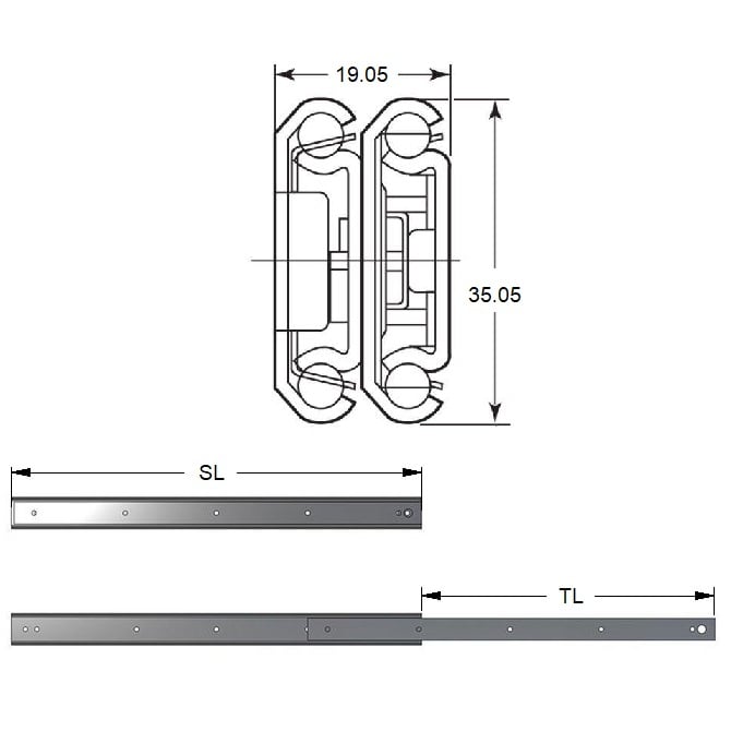 1221106 | SUG-418RS --- Slides - 700.02 mm x 711.2 mm x 39.463 kg