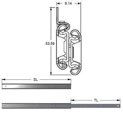 1220403 | SUG-248RS (5 Pcs) --- Slides - 558.8 mm x 586.49 mm x 51.709 kg