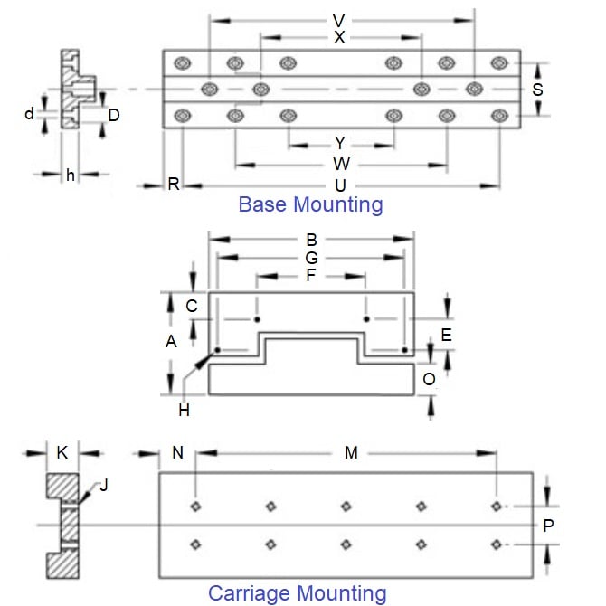 1140549 | DT-319RS --- Cross Roller Slide Tables Standard Linear - 29.997 mm x 126 Kg x 54.991 mm