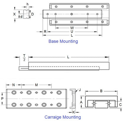 1158760 | DT-416RS (Each) --- Cross Roller Slide Tables Low Profile Linear - 45.009 mm - 183.251 Kg - 80.01 mm - Aluminium