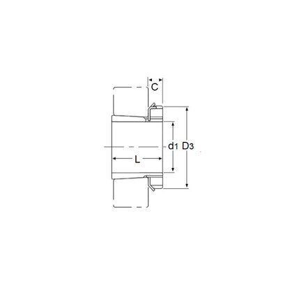 Manchon adaptateur 40 x 08 x 31.750 - H2300 - MBA (Pack de 1)