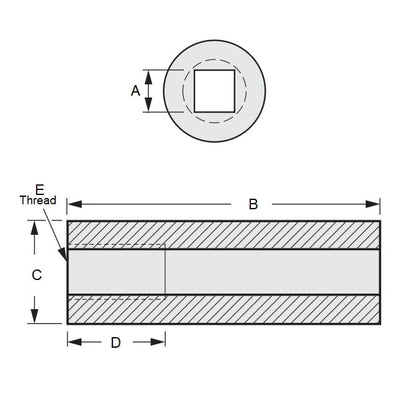 1116441 | SLQ-1600-2383-08255-T --- Sleeves - 16.002 mm x 23.812 mm x 82.55 mm